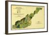 Forests of Western North Carolina - Panoramic Map-Lantern Press-Framed Art Print