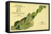 Forests of Western North Carolina - Panoramic Map-Lantern Press-Framed Stretched Canvas
