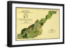 Forests of Western North Carolina - Panoramic Map-Lantern Press-Framed Art Print