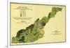 Forests of Western North Carolina - Panoramic Map-Lantern Press-Framed Art Print