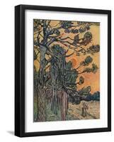 'Foret De Sapins Au Declin Du Jour', 1889-Vincent van Gogh-Framed Giclee Print