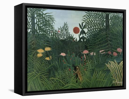 Foret Vierge au Soleil Couchant-Henri Rousseau-Framed Stretched Canvas