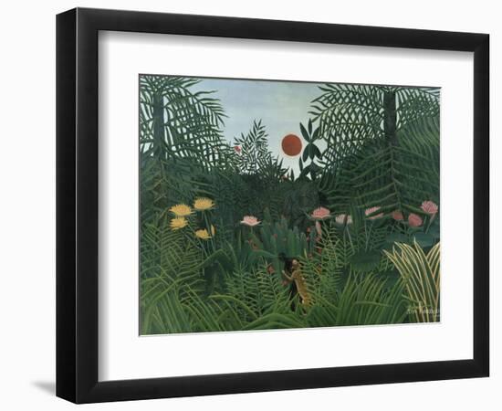 Foret Vierge au Soleil Couchant-Henri Rousseau-Framed Premium Giclee Print