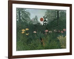 Foret Vierge au Soleil Couchant-Henri Rousseau-Framed Giclee Print