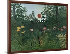 Foret Vierge au Soleil Couchant-Henri Rousseau-Framed Giclee Print