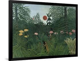 Foret Vierge au Soleil Couchant-Henri Rousseau-Framed Giclee Print