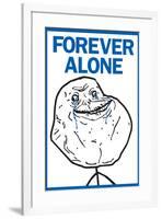 Forever Alone Rage Comic Meme Poster-null-Framed Poster