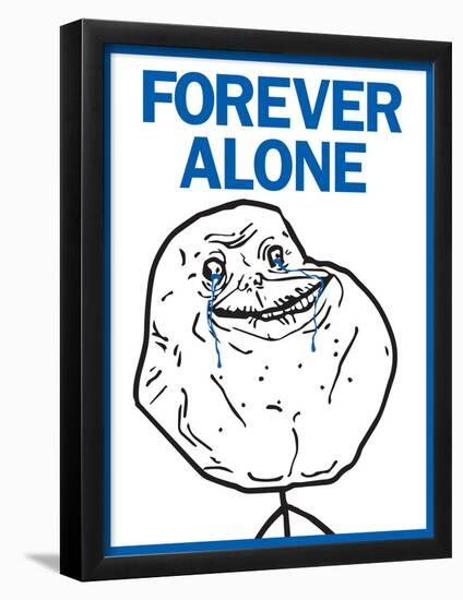 Forever Alone Rage Comic Meme-null-Framed Poster