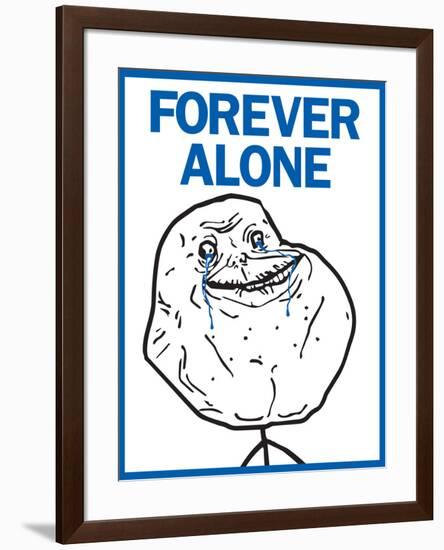 Forever Alone Rage Comic Meme-null-Framed Poster