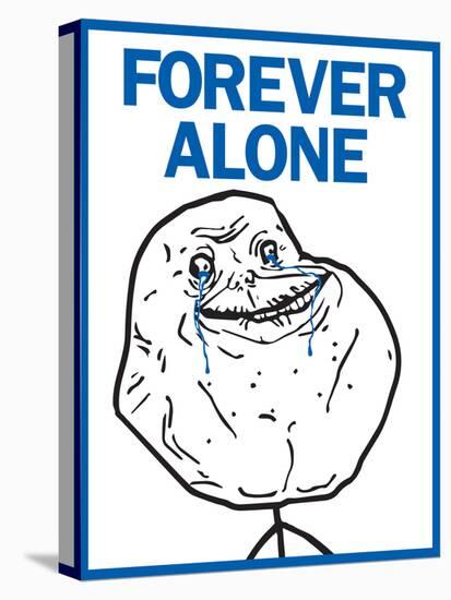 Forever Alone Rage Comic Meme-null-Stretched Canvas