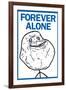 Forever Alone Rage Comic Meme-null-Framed Art Print