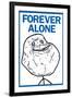 Forever Alone Rage Comic Meme-null-Framed Art Print