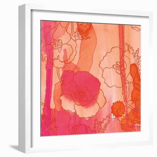 Forever Poppy Fields 1-Tina Epps-Framed Art Print