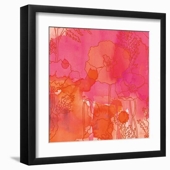 Forever Poppy Fields 2-Tina Epps-Framed Art Print