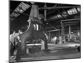 Forge in Action at Edgar Allens Steel Foundry, Sheffield, South Yorkshire, 1963-Michael Walters-Mounted Photographic Print