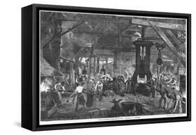 Forge of the Derosne and Cail Company, Grenelle, Les Grandes Usines Turgan, Engraved Linton-Edmond Morin-Framed Stretched Canvas