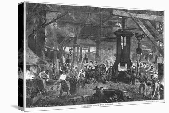 Forge of the Derosne and Cail Company, Grenelle, Les Grandes Usines Turgan, Engraved Linton-Edmond Morin-Stretched Canvas