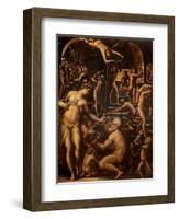 Forge of Vulcan-Giorgio Vasari-Framed Art Print