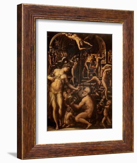 Forge of Vulcan-Giorgio Vasari-Framed Art Print