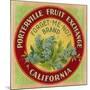 Forget Me Not Orange Label - Porterville, CA-Lantern Press-Mounted Art Print
