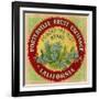 Forget Me Not Orange Label - Porterville, CA-Lantern Press-Framed Art Print