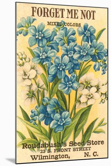 Forget Me Not Seed Packet-null-Mounted Art Print