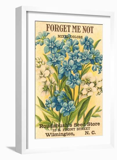 Forget Me Not Seed Packet-null-Framed Art Print