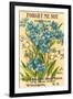 Forget Me Not Seed Packet-null-Framed Art Print