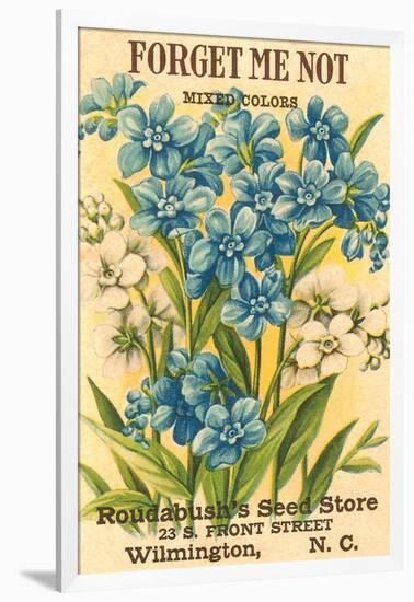 Forget Me Not Seed Packet-null-Framed Art Print