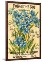 Forget Me Not Seed Packet-null-Framed Art Print