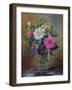 Forget-Me-Nots and Primulas in Glass Vase-Albert Williams-Framed Giclee Print