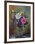 Forget-Me-Nots and Primulas in Glass Vase-Albert Williams-Framed Giclee Print