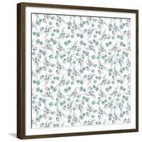 Forget Me Nots on Cream Background-Effie Zafiropoulou-Framed Giclee Print