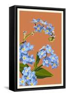 Forget-Me-Nots-Lantern Press-Framed Stretched Canvas