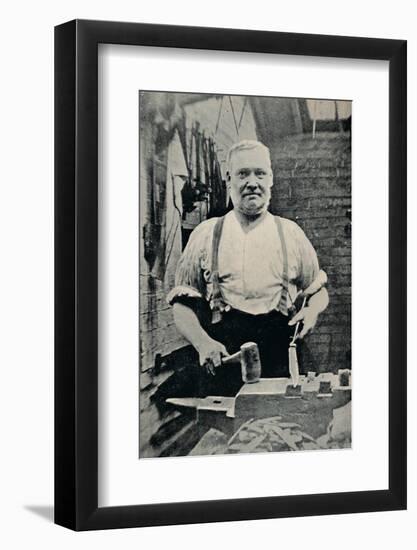 'Forging a Blade', c1917-Unknown-Framed Photographic Print