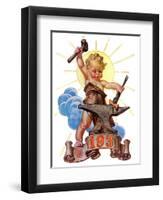 "Forging a New Year,"December 27, 1930-Joseph Christian Leyendecker-Framed Giclee Print