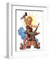 "Forging a New Year,"December 27, 1930-Joseph Christian Leyendecker-Framed Giclee Print