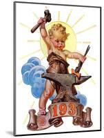 "Forging a New Year,"December 27, 1930-Joseph Christian Leyendecker-Mounted Giclee Print