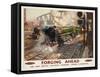 Forging Ahead, the First British Railways Standard Express Locomotive, 1950 (Colour Lithograph)-Terence Cuneo-Framed Stretched Canvas