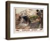 Forging Ahead, the First British Railways Standard Express Locomotive, 1950 (Colour Lithograph)-Terence Cuneo-Framed Giclee Print
