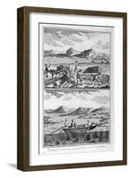 Forging Mills, Transport to the Mine, 1751-1777-null-Framed Giclee Print