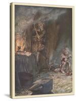 Forging of Notung-Arthur Rackham-Stretched Canvas