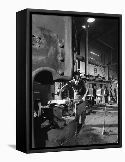 Forging Pins at Edgar Allens Steel Foundry, Sheffield, South Yorkshire, 1963-Michael Walters-Framed Stretched Canvas