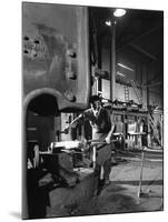 Forging Pins at Edgar Allens Steel Foundry, Sheffield, South Yorkshire, 1963-Michael Walters-Mounted Photographic Print