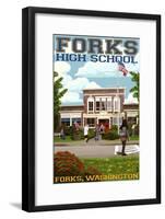 Fork High School, Washington-Lantern Press-Framed Art Print