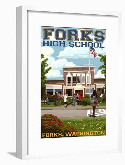 Fork High School, Washington-Lantern Press-Framed Art Print