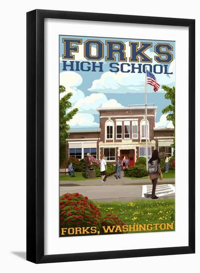 Fork High School, Washington-Lantern Press-Framed Art Print