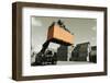 Forklift, Containers and Port-lagardie-Framed Photographic Print