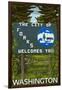 Forks, Washington - Town Welcome Sign-Lantern Press-Framed Art Print