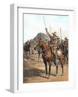Form Up, No 2! Form Up!, British Lancers at the Battle of Omdurman, Sudan, 1898-null-Framed Giclee Print